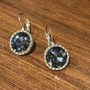 Sparkling Blue Drop Earrings